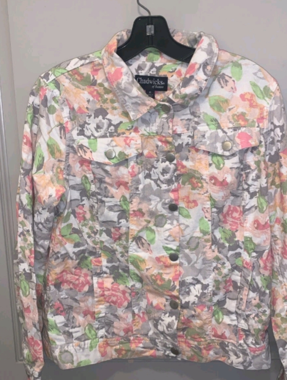Chadwick's Of Boston Women's Floral Linen Blend Jacket Size M